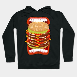 Cheese Burger Face Mask Hoodie